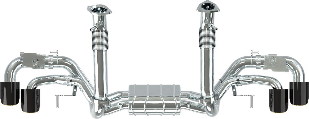 Chevrolet Corvette (C8) Stingray - Valved Exhaust w Wicrom Tips (OE Actuators)