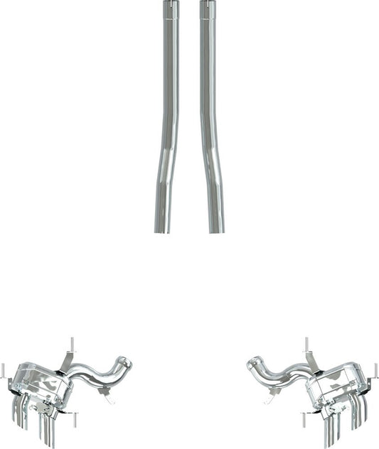 Ferrari Purosangue - Valved Exhaust with Straight Pipe Middle Silencer Replacement (OE Actuators)
