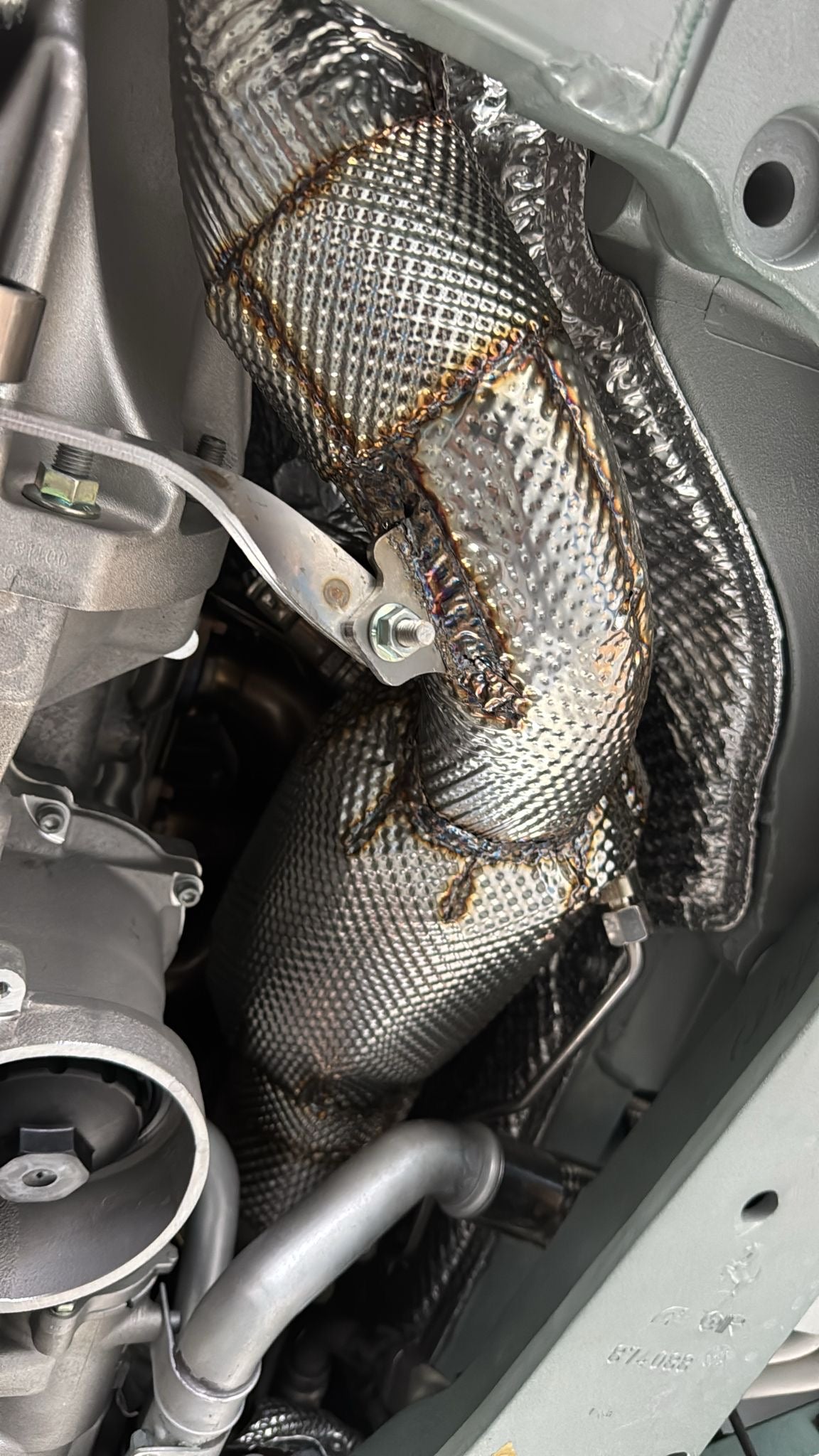 Ferrari 12Cilindri - Cat Spare Downpipes + Heat Protection