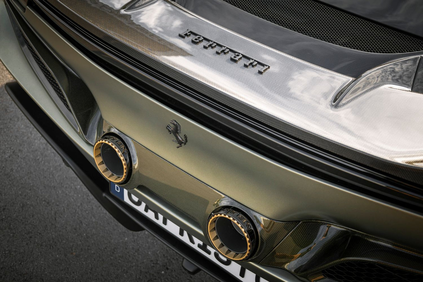 Ferrari 296 - Capristo Twin Tailpipe Carbon Conversion (for OEM or Capristo Exhaust)