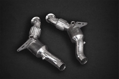 Ferrari F8 - SET: Valved Exhaust, OPF Spare & Downpipes + Heat Protection