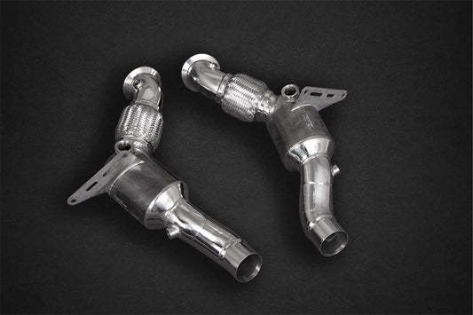 Ferrari F8 - SET: Valved Exhaust, OPF Spare & Downpipes + Heat Protection