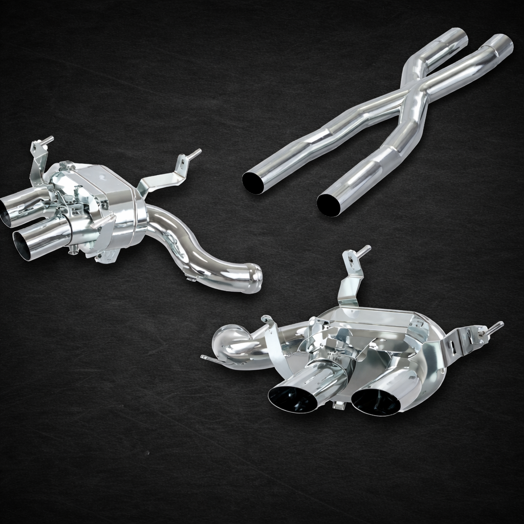 Ferrari Purosangue - Valved Exhaust + X-Pipe MidSilencer Replacement (OE Actuators)