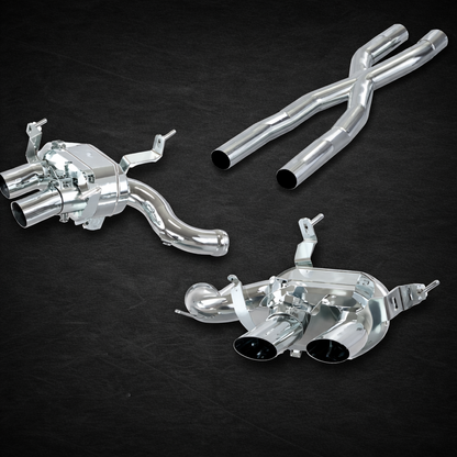 Ferrari Purosangue - Valved Exhaust + X-Pipe MidSilencer Replacement (OE Actuators)