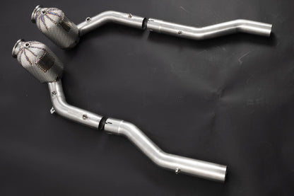 Ferrari Roma - Cat Spare Downpipes + Heat Protection