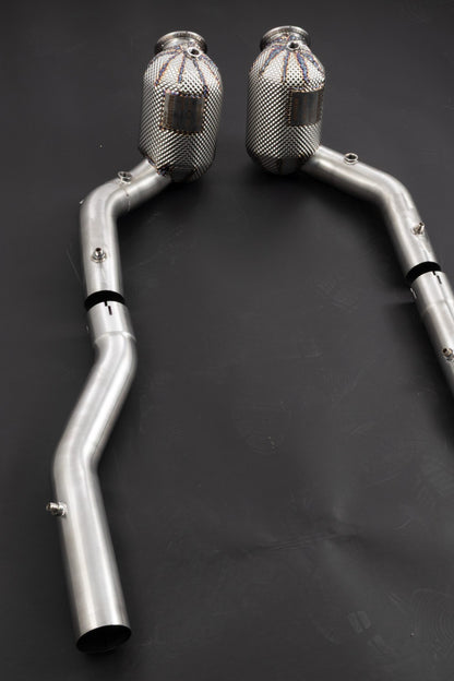 Ferrari Roma - Cat Spare Downpipes + Heat Protection