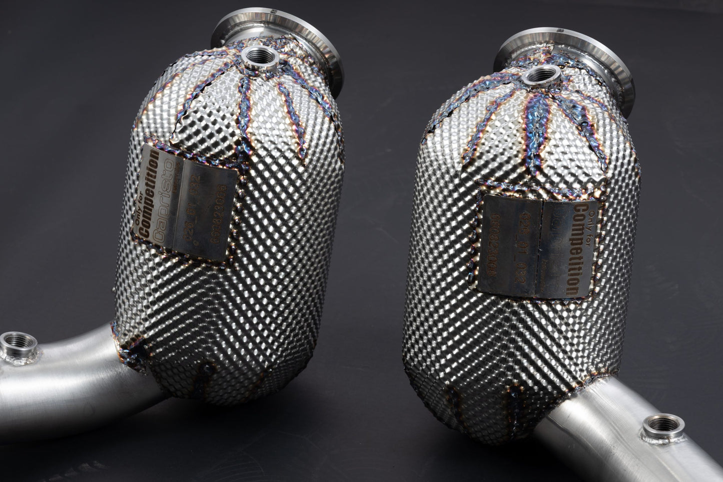 Ferrari Roma - Cat Spare Downpipes + Heat Protection