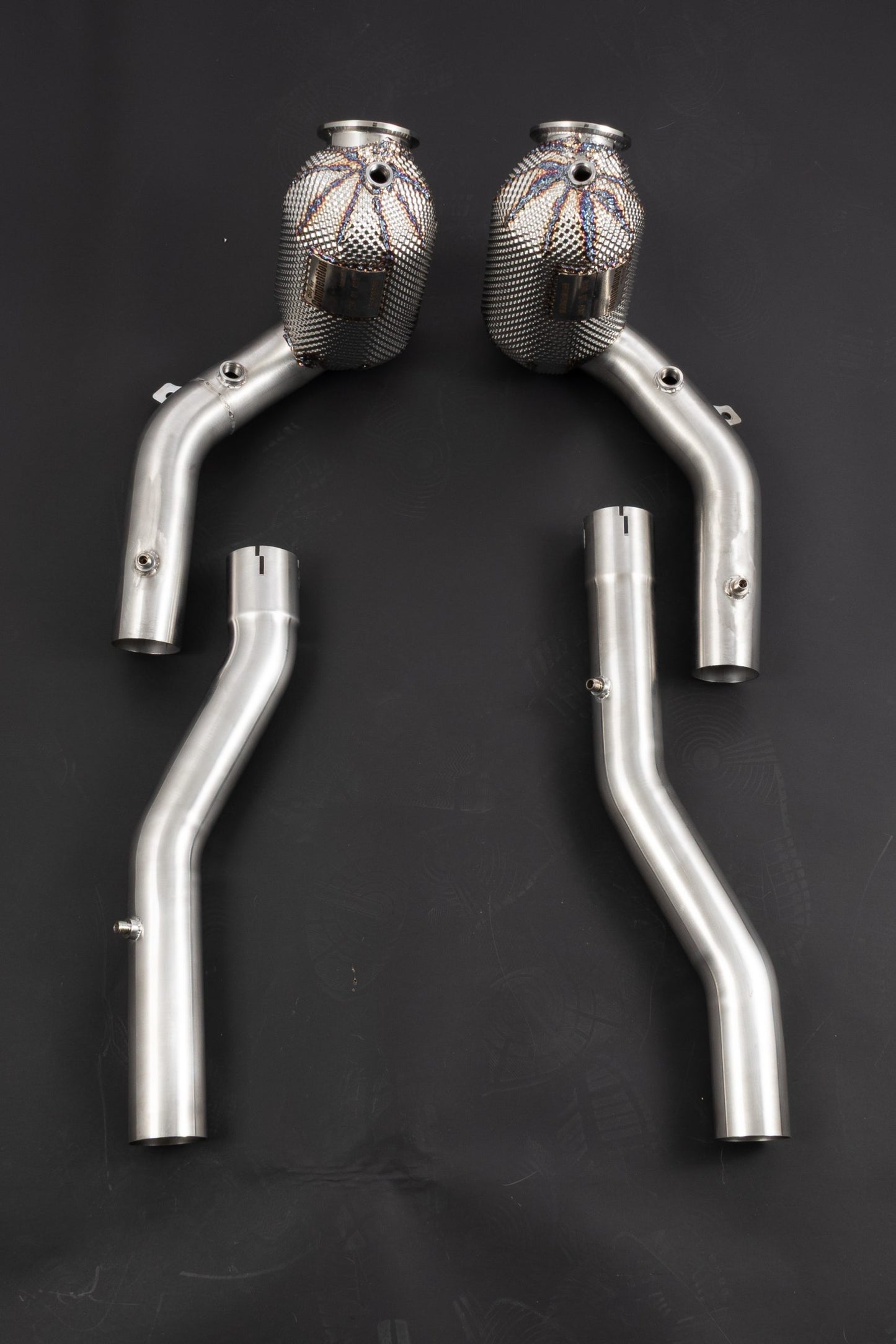 Ferrari Roma - Cat Spare Downpipes + Heat Protection