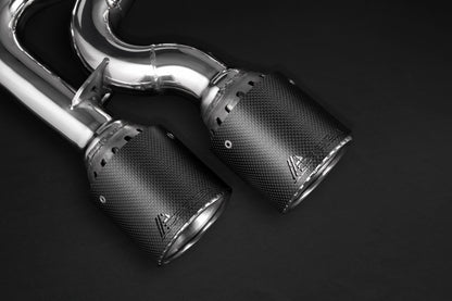 Alfa Romeo Giulia Quadrifoglio - Valved Exhaust, Connecting Pipes, MidSilencer Spare + Carbon Tips (CES3)