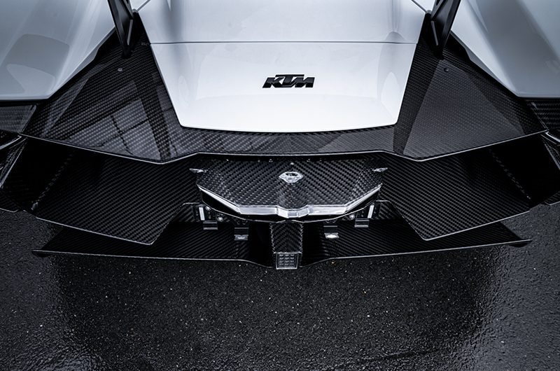 KTM X-Box GT-XR: Valved Exhaust with Heat Shield and Carbon/Stainless Exhaust Finisher