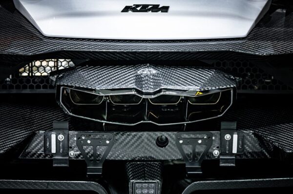 KTM X-Box GT-XR: Valved Exhaust with Heat Shield and Carbon/Stainless Exhaust Finisher