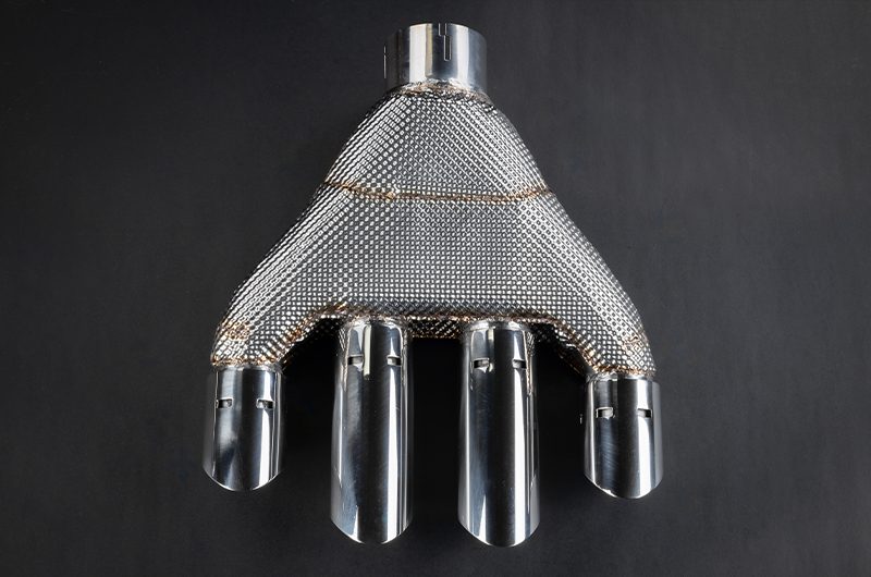 KTM X-Box GT-XR: Valved Exhaust with Heat Shield and Carbon/Stainless Exhaust Finisher