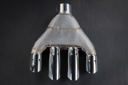 KTM X-Box GT-XR: Valved Exhaust with Heat Shield and Carbon/Stainless Exhaust Finisher