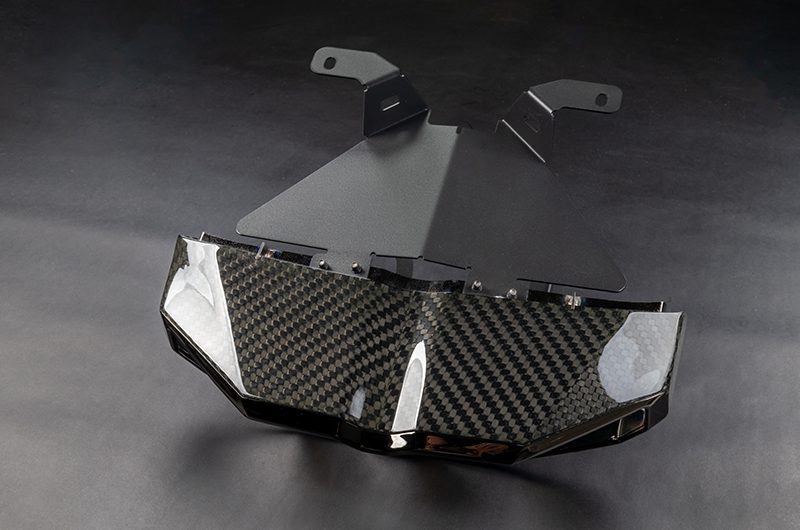 KTM X-Box GT-XR: Valved Exhaust with Heat Shield and Carbon/Stainless Exhaust Finisher
