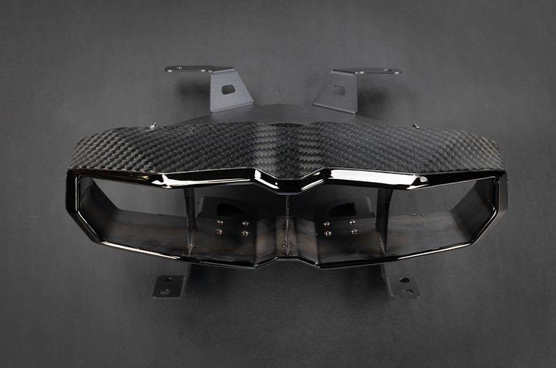 KTM X-Box GT-XR: Valved Exhaust with Heat Shield and Carbon/Stainless Exhaust Finisher