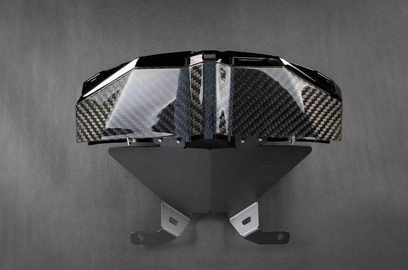 KTM X-Box GT-XR: Valved Exhaust with Heat Shield and Carbon/Stainless Exhaust Finisher