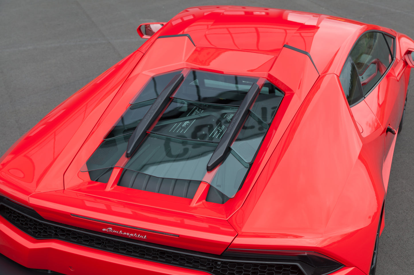 Lamborghini Huracan - Carbon Fiber + Glass Bonnet (With Scoops)