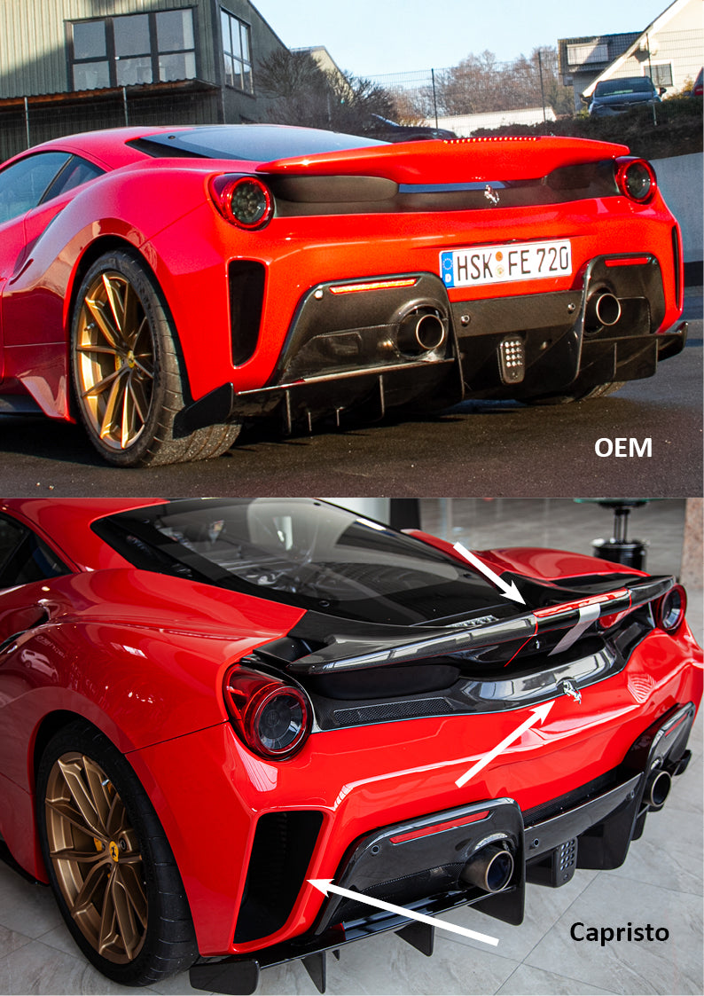 Ferrari 488 Pista - Carbon Fiber Rear Bumper