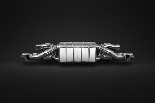 Porsche 991 and 991.2 Turbo/Turbo S - Valved ECE Exhaust Muffler (CES3 REMOVED)