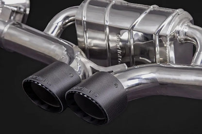 Porsche 992 GT3/RS - Valved Exhaust Muffler with Carbon Tips (OE Actuators)