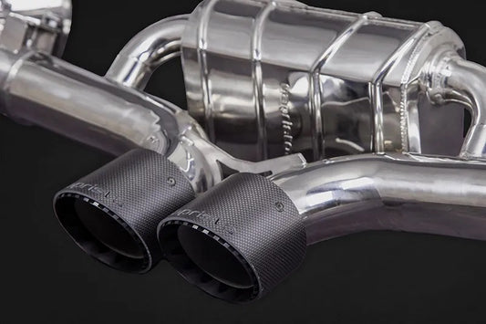 Porsche 992 GT3/RS - SET: 250 Cell Sport Cat Headers + Valved Exhaust, Carbon Tips (OE Actuators)