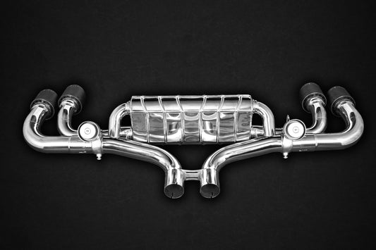 Porsche 536 Cayenne S 2.9 (19+) - Valved Exhaust with Mid-Silencer Delete and Carbon Tips (CES3)