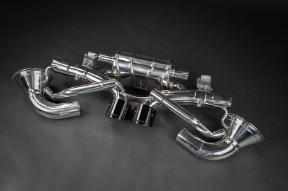 Porsche 992 GT3/RS - Valved Exhaust Muffler w Carbon Tips (OE Actuators)