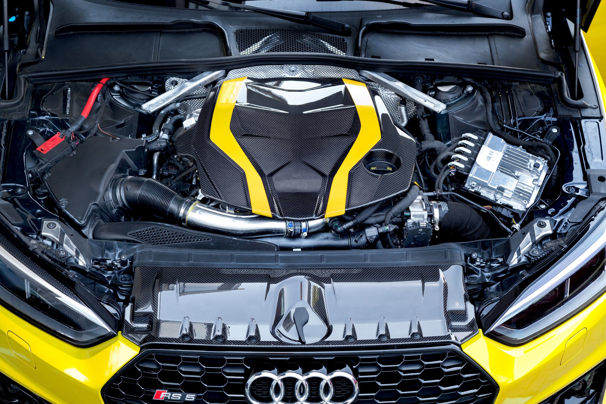 Audi RS5 (F5) - Carbon Fiber Engine Cover and Lock Cover Set image 0