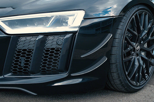 Audi R8 V10 PLUS (2015 ) - Carbon Front Fins (Matte) image 2