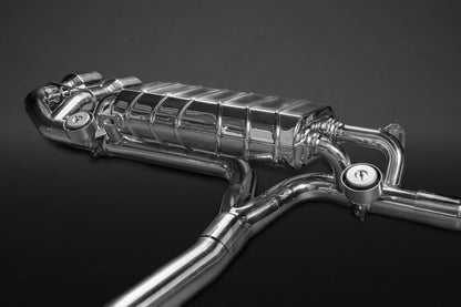 Nissan GTR MK3/4/Nismo - Valved Exhaust (ECE) Mid-Silencer Back System with Carbon Tips (CES3) image 2