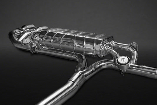 Nissan GTR MK3/4/Nismo - Valved Exhaust (ECE) Mid-Silencer Back System with Carbon Tips (CES3) image 2