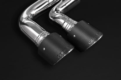 Porsche 536 Cayenne 3.0T/E-Hybrid (19+) - Valved Exhaust with Mid-Silencer Delete and Carbon Tips (CES3) image 1