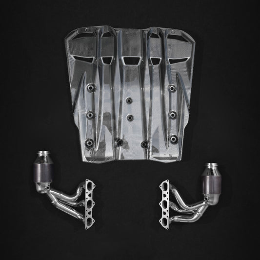 Porsche 991.2 GT3RS - Headers with 250 Cell Sports Cats and Carbon Engine Cover image 0