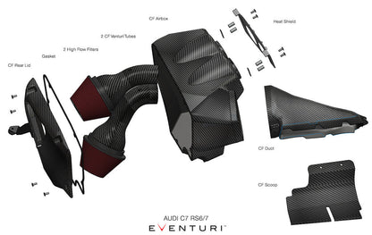 Audi C7 RS6 / RS7 Black Carbon Intake System