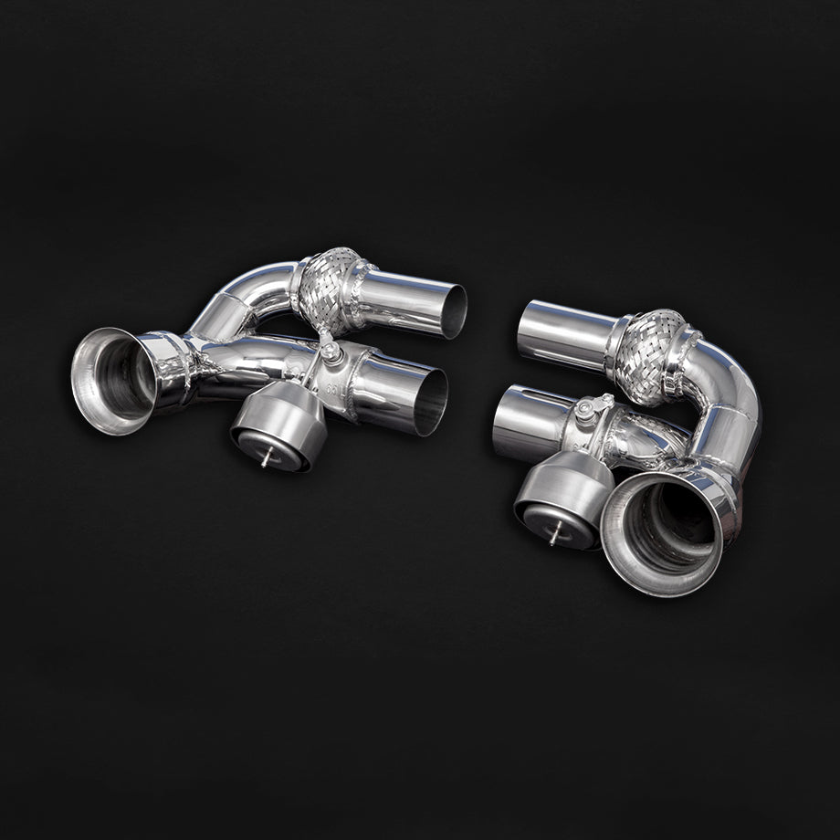 Porsche 991 GT3/RS/911R - Valved Middle Silencer Delete Pipes image 0