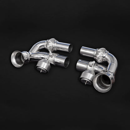 Porsche 991 GT3/RS/911R - Valved Middle Silencer Delete Pipes image 0