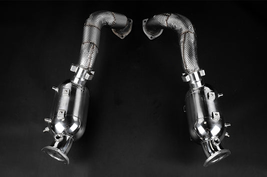 Porsche 718 GT4RS - 100 Cell OPF Replacement Pipes image 0