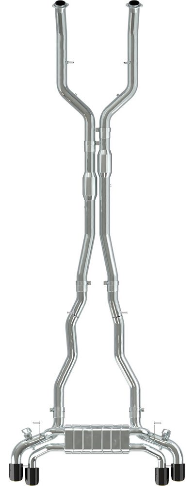 BMW M5 (G90/G99) - Valved Exhaust w Mid-Silencer Delete, 200 Cell OPF and Wicrom Tips (OE Actuators)