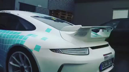 Porsche 991.1 GT3/3RS - Racing Valved Exhaust with Headers, 250 Cell Sports Cat, and Carbon Engine Cover (CES3)