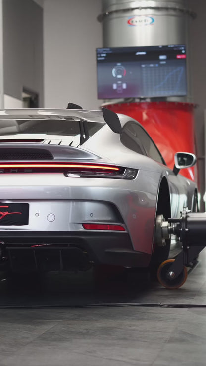 Porsche 992 GT3/RS - SET: 250 Cell Sport Cat Headers + Valved Exhaust, Exhaust Tips (OE Actuators)
