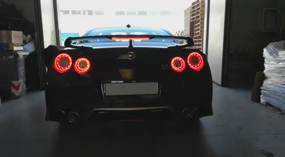 Nissan GTR MK3/4/Nismo - Valved Exhaust (ECE) Mid-Silencer Back System with Carbon Tips (CES3)