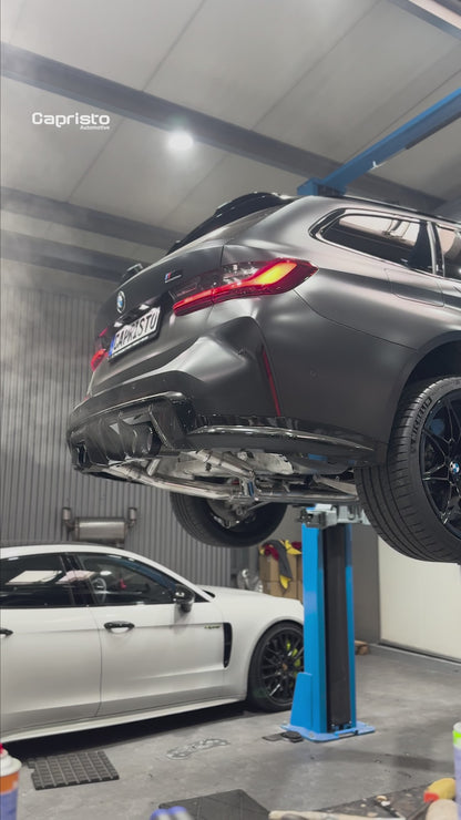 BMW M3/M4 (G8X) - ECE Valved Exhaust, Middle Silencer Spare + Wicrom Tips (OE Actuators)