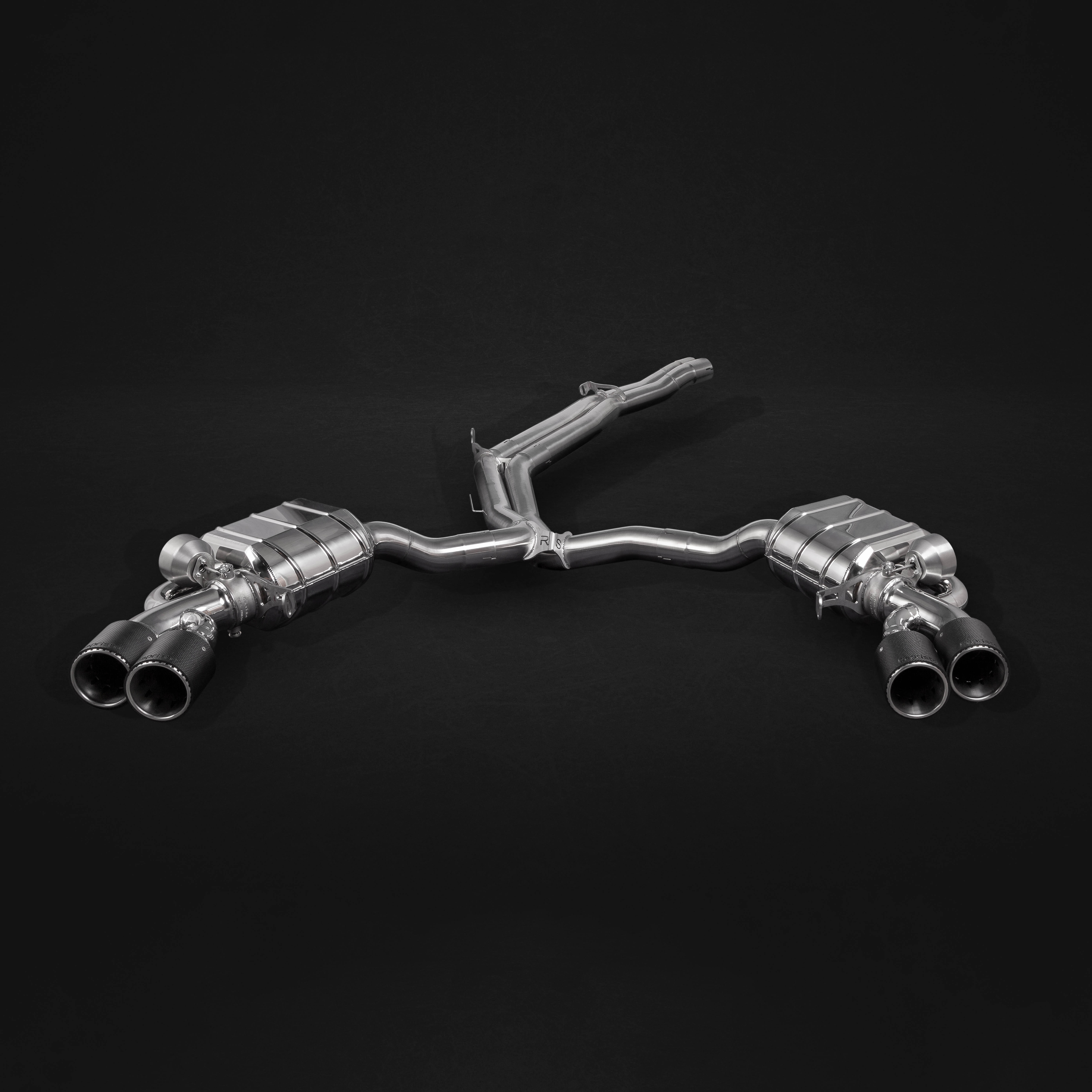 Audi RS5 (F5) ECE Valved Exhaust with MidPipes and Carbon Tips (CES3