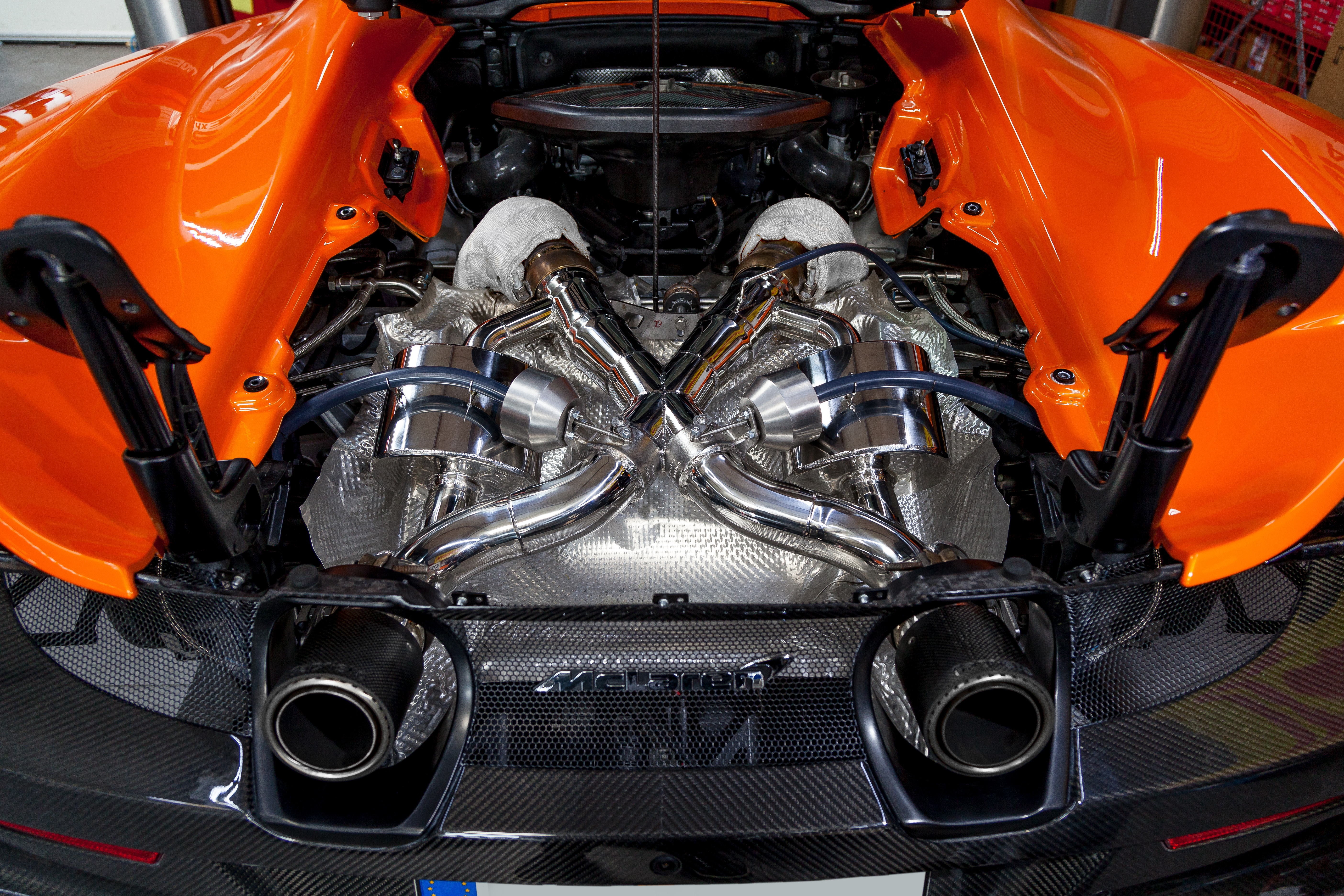 Mclaren 675lt Valved X Pipe Exhaust With Cat Delete And Carbon Tips